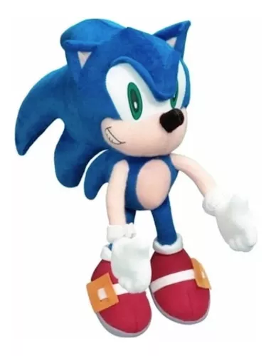 Boneco sonic vermelho 15cm com copo e canudo