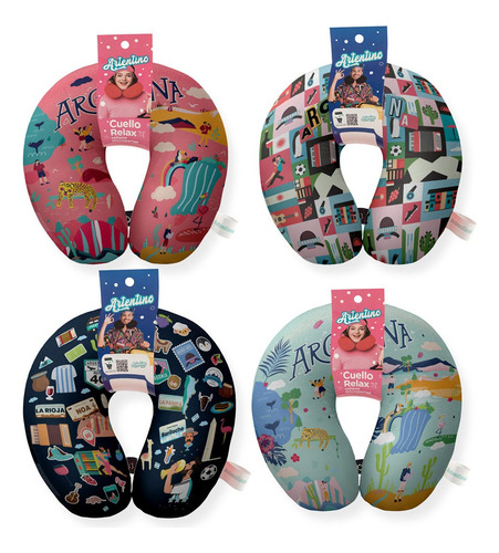 Pack Set 3 Almohada Cuello Relax Regalo Hombre Mujer Niños