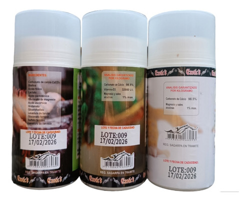 Kit Reptimina Calcio Y Calcio+d3 Para Reptiles Y Anfibios