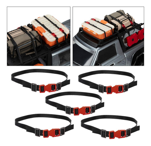 2 X 5x 1:10 Rc Coche Techo Portaequipajes Cuerda Correas