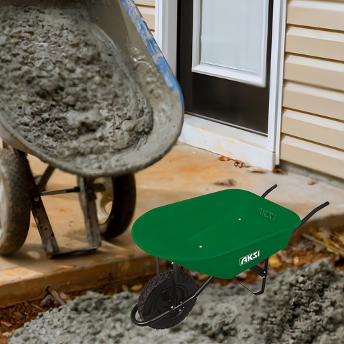 Carretilla Aksi Verde 6 Ft 100l Bastidor Metalico Reforzada