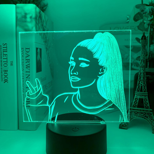 3d Cantante Ariana Grande Led Luz De Noche Para Decoración D