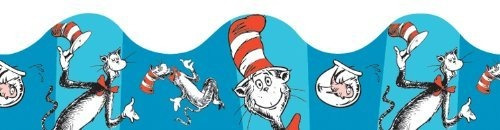 Recorte Decorativo Azul Eureka Cat In The Hat.