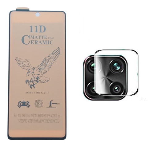 Protector Ceramica Mate + Cam  P/ Xiaomi Redmi Note 9 Pro