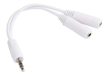 Cable Adaptador Plug 3,5mm Para 2 Auriculares Pc