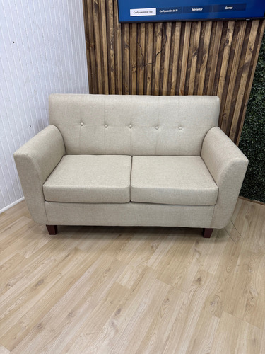 Sofá Casagrande Lino Beige 2 Cuerpos Premium Soft