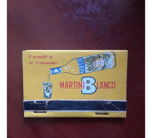 Caja De 30 Fósforos Publicidad Martini Blanco Años Setenta (Usado)