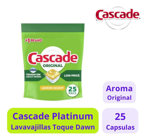 Cascade Lavavajillas Platinum Original - 25 Pacs