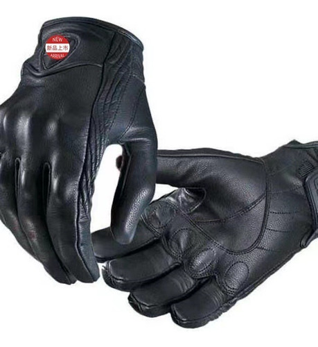 Guantes De Moto De Cuero Vintage For Hombre Y Mujer