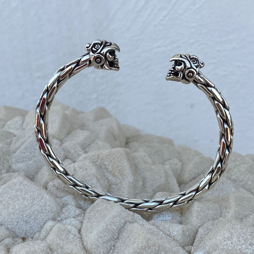 Lindo Brazalete De Plata .925 Caballero Aguila