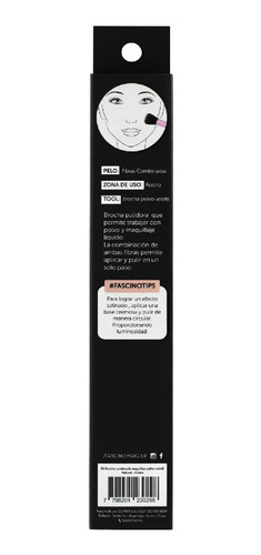 Imagen 5 de 6 de Brocha De Maquillaje De Lustre Pelo Combinado Fascino