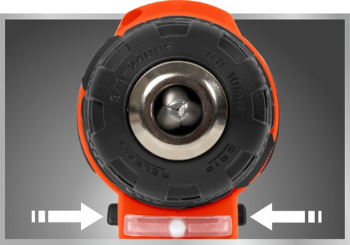 Imagen 5 de 9 de Taladro Percutor Inalámbrico De 10mm Dowen Pagio 9992983 Con Maletín De Transporte