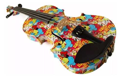 Violin Acustico 4/4 Decorado Diseño Infantil Kinglos Kt1405