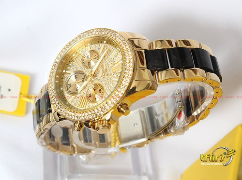 Invicta Angel Feminino 24125 - Banh Ouro 18 K Cristais Crav