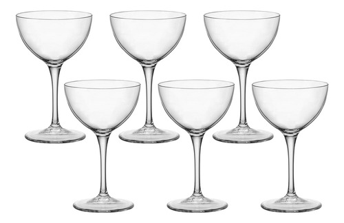 Conjunto Com 6 Taças Para Martini Novecento 235ml Bormioli Rocco Transparente