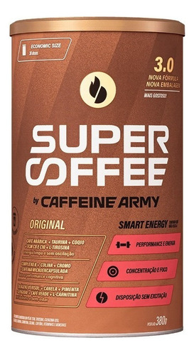 Suplemento em pó Caffeine Army  SuperCoffee 3.0 proteína SuperCoffee 3.0 sabor  original em pote de 380g