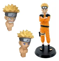 Comprar Figuras Anime Naruto Uzumaki 25cm Con 3 Cabezas Para Cambiar