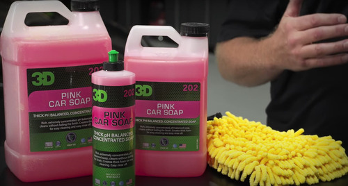 3d Pink Car Soap Shampoo Super Concentrado Alta Espuma 1 Gal