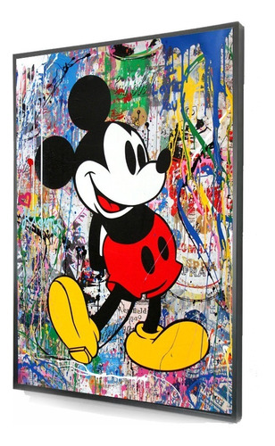 Cuadro Canvas Decorativo  Mickey Graffiti 