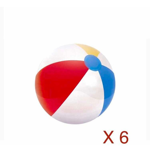 6 Pelotas Para Alberca Inflable 40 Cm 16 Pulgadas