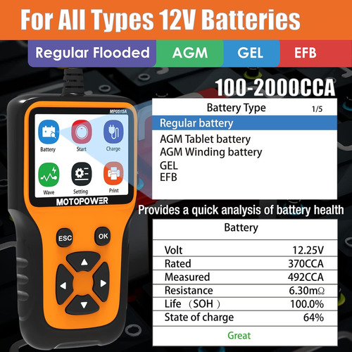 Motopower Mp00205a 12v 800ma Cargador De Batería Mantenedor
