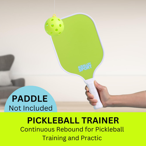 Entrenador De Pickleball Rebotador Para Práctica En Solitari Verde Lima Eléctrico
