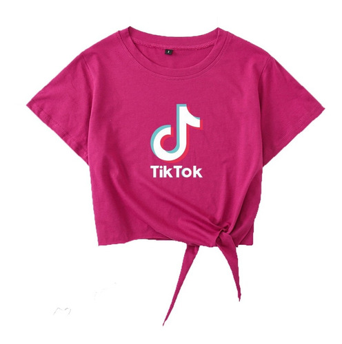 Tik Tok Manga Corta Algodón Ins Camiseta