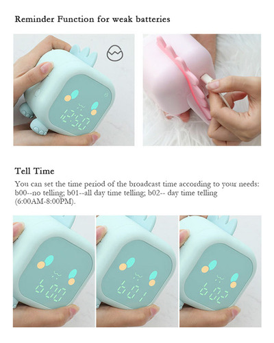 Despertador, Reloj De Temperatura Para Niñas, Pantalla De So