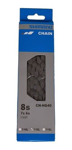 Corrente Shimano Cn-hg40 116l 6 7 8v Pn:ecnhg40116i - Blc