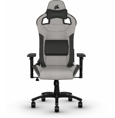 Silla de escritorio Corsair T3 Rush gamer ergonómica gris y charcoal con tapizado de tela