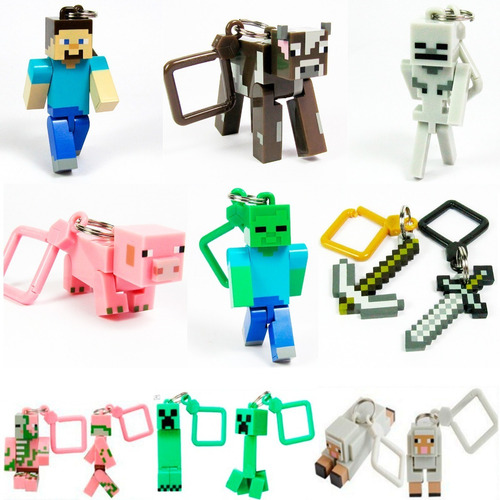 Llaveros De Minecraft (set 10 Piezas) 5 A 8 Centímetros