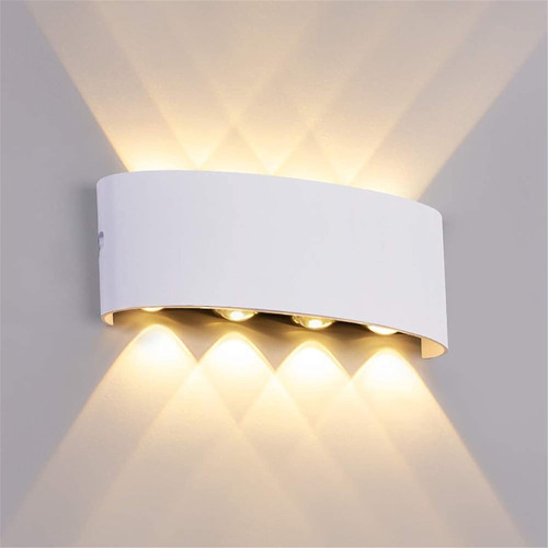 Lámpara De Pared Led Impermeable Iluminación Exterior Jardin