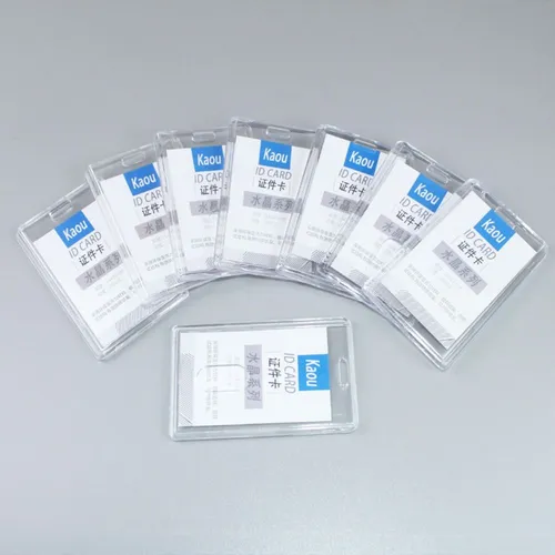 Business Card Holder Acrylic Badge Protector Anti Dust