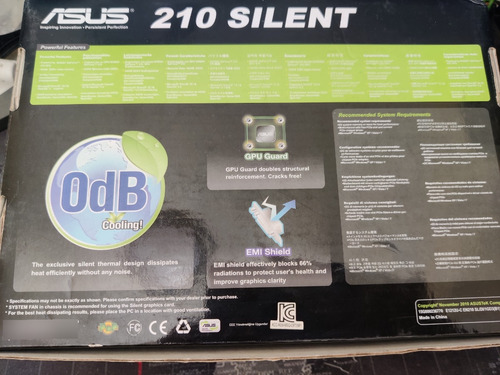 Caja Tarjeta De Video Nvidia Asus Geforce 210 (Usado)