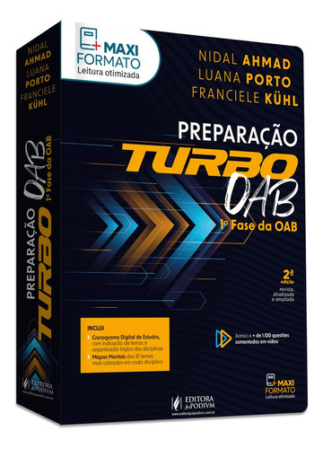 Preparação Turbo - 1ª Fase Da Oab, De Nidal Ahmad. Editora Juspodvim, Capa Mole, Edição 1ª/2023 Em Português, 2023