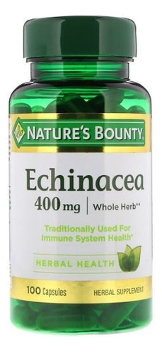 Suplemento em cápsula Nature's Bounty  Echinacea vitaminas Echinacea