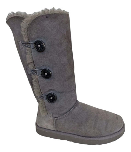 Bota Ugg Bailey Button Triplet Gris Talla 41-42 (28cm)