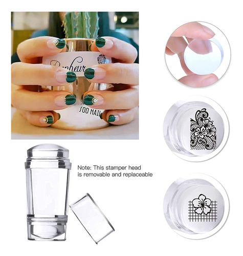 Kit De Estampador De Uñas De Gel, Esmalte De Uñas De 7 Color