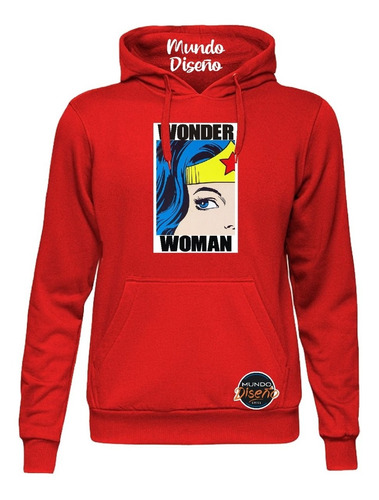 Poleron De Mujer Maravilla Marvel Wonder Woman Rostro