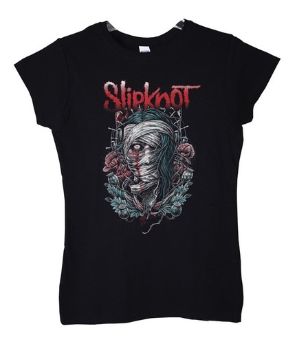 Polera Mujer Slipknot Woman Face Poster Rock Abominatron