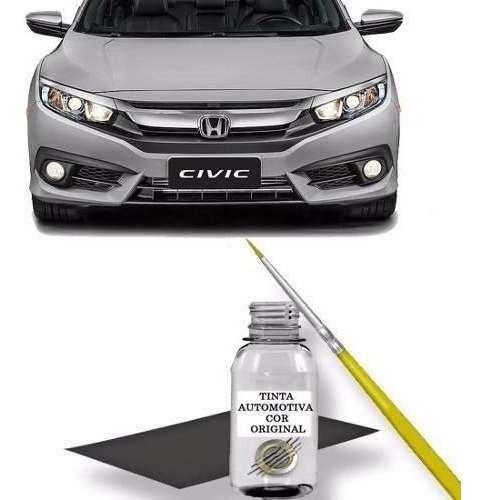 Tinta Tira Risco Retoque Auto Honda Civic Cor Prata Platinum