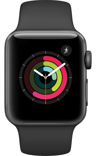 Apple Watch Series 2 38mm Black Sport Band + Vidrio Templado