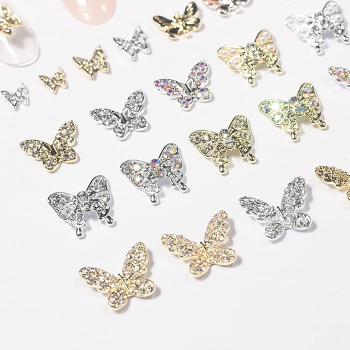 Colgantes Para Uñas Furimuk 3d Con Forma De Mariposa Y Crist