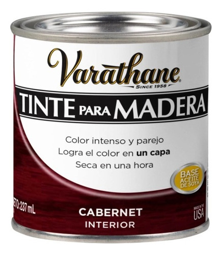 Tinte Para Madera Colores Clásicos 0,237 L Varathane Color Cabernet