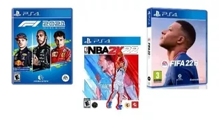 Fifa 22 Playstation 4 + Nba 22 + Formula 1 21 Físicos