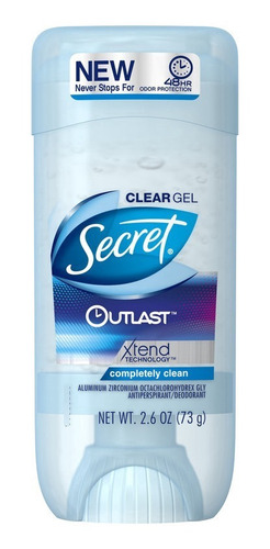 Secret Clear Gel Outlast Completely Clean X 73 Gr