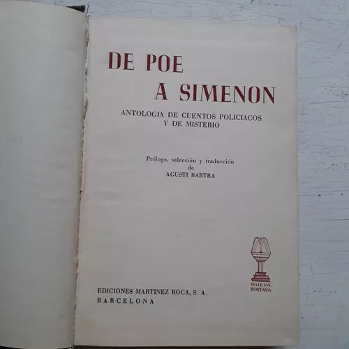 De Poe A Simenon Agusti Bartra