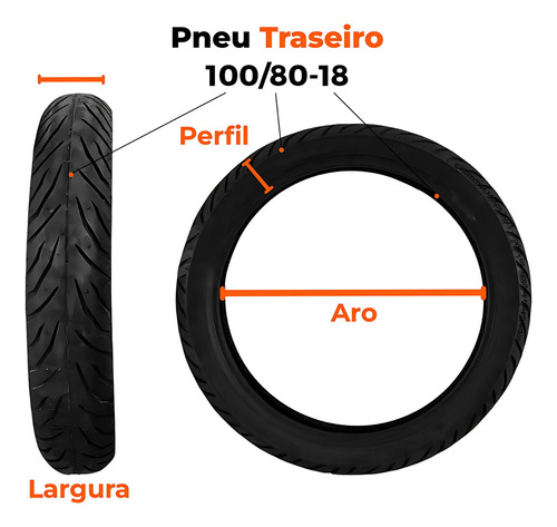 Pneu Traseiro Apache Rtr 150-200 100-80-18(mais Largo)