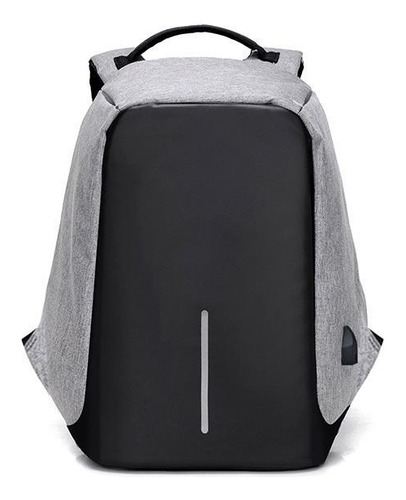 Mochila antirrobo para portátil USB gris