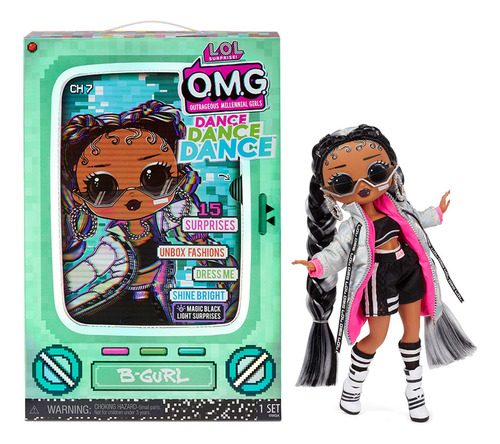 Muñeca B-gurl Dance Dance Dance 15 Sorpresas Luz Negra Zapat